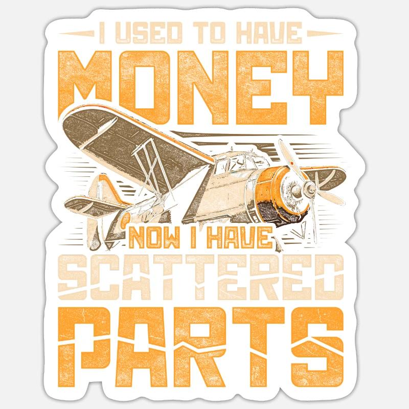Model Airplane Model Airplane - Sticker size S (10 x 10 cm) - white matte