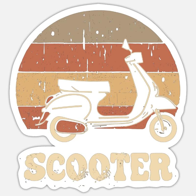 Scooter Motorroller Mofa Moped Roller Sticker Größe S (10 x 10 cm)