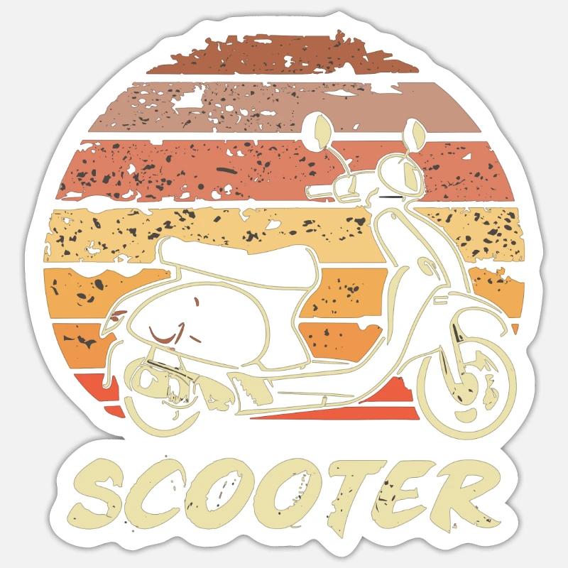 Scooter Motorroller Mofa Moped Roller Sticker size S (10 x 10 cm)