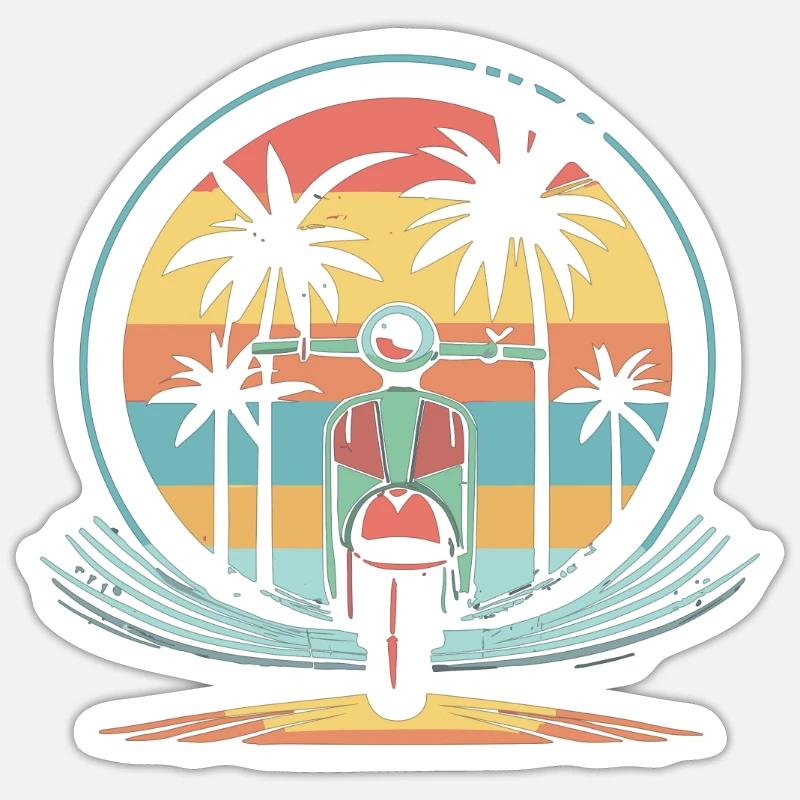 Scooter Motorroller Mofa Moped Roller Sticker size S (10 x 10 cm)