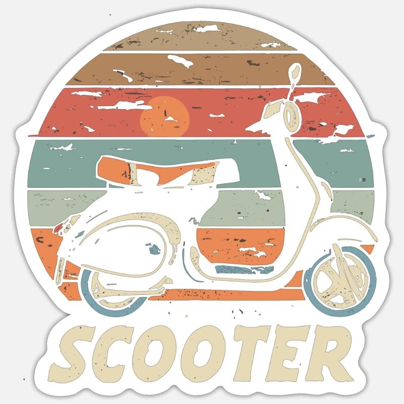 Scooter Motorroller Mofa Moped Roller Sticker size S (10 x 10 cm)