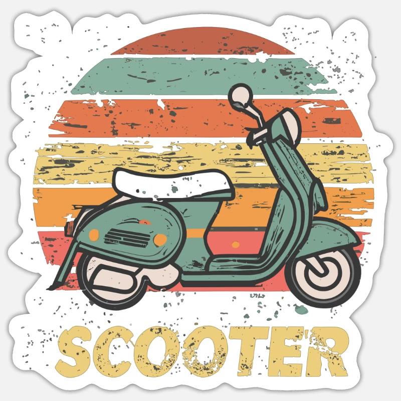 Scooter Motorroller Mofa Moped Roller Sticker size S (10 x 10 cm)