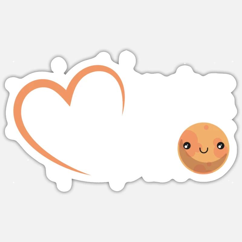 I Love Pluto Dwarf Planet Solar System Astronomer Sticker size S (10 x 10 cm)