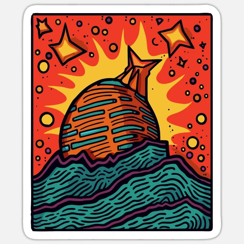 An unknown object in the sky Sticker size S (10 x 10 cm)