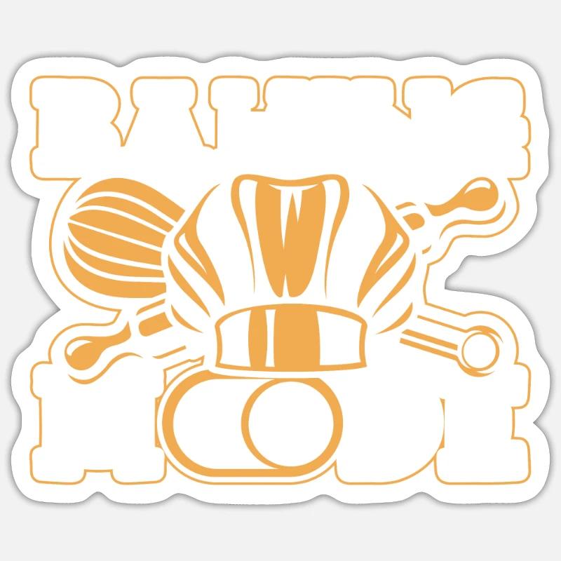 Baking Mode On Bakery Confectioner Hobby Baker Sticker size S (10 x 10 cm)