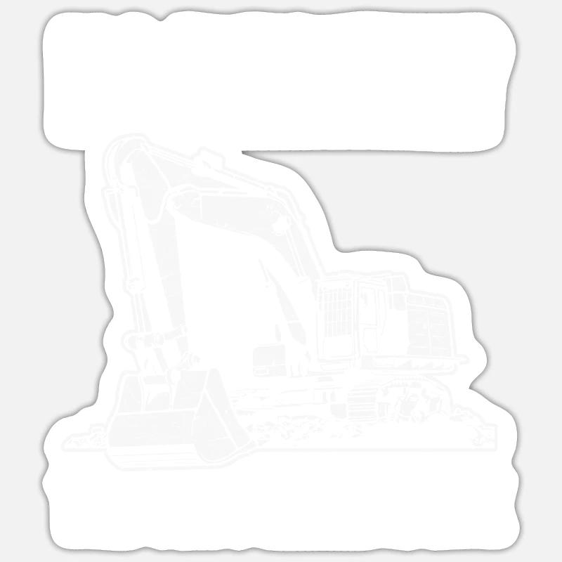 Funny excavator operator HEO Sticker size S (10 x 10 cm)