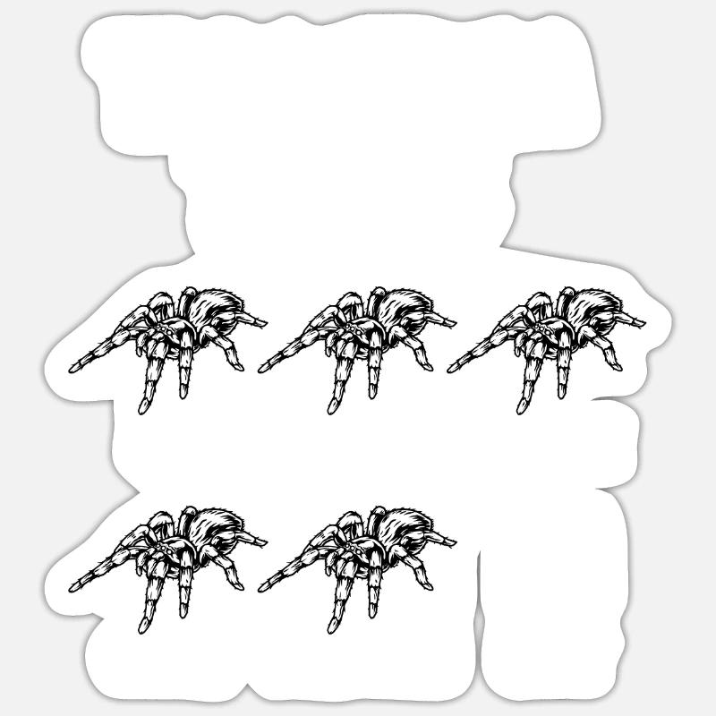 Tarentule éleveur araignée propriétaire tarentule - Sticker taille S (10 x 10 cm) - blanc mat