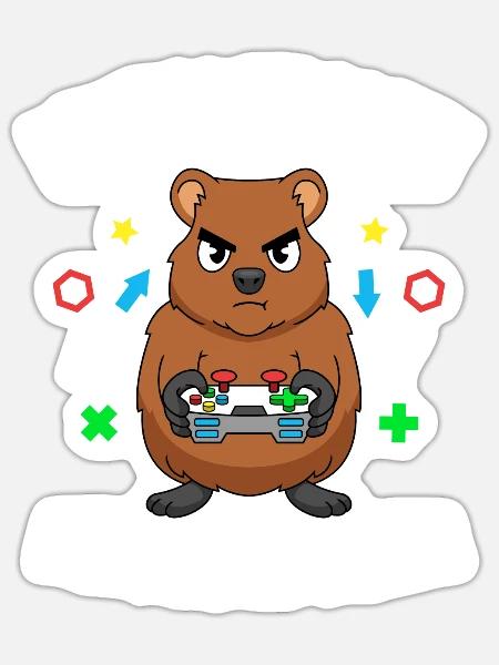 Controller Videospiel Zocker Gamer Computerspiel - Sticker Größe S (10 x 10 cm) - Mattweiß