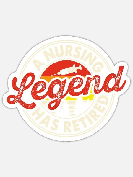 Krankenschwester Rente Rentnerin - Sticker Größe S (10 x 10 cm) - Mattweiß
