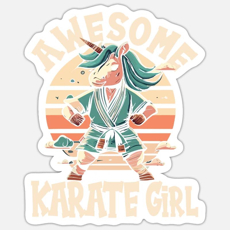 Karate - Sticker size S (10 x 10 cm) - white matte