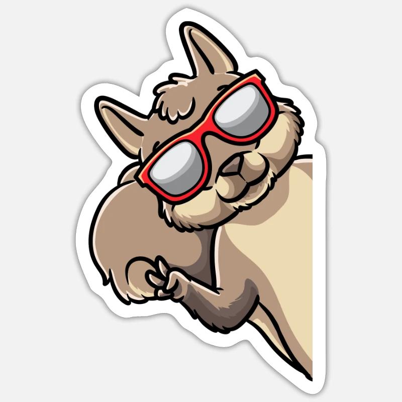 Eichhörnchen Von Der Seite Nagetier Tier - Sticker Größe S (10 x 10 cm) - Mattweiß