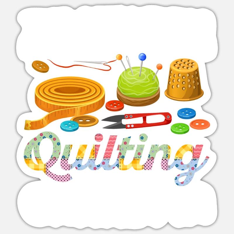 La seule chose que j’aime plus que la courtepointe - Sticker taille S (10 x 10 cm) - blanc mat
