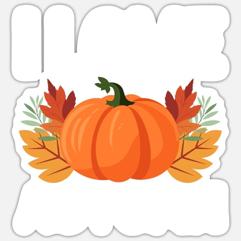Herbst - Sticker Größe S (10 x 10 cm) - Mattweiß