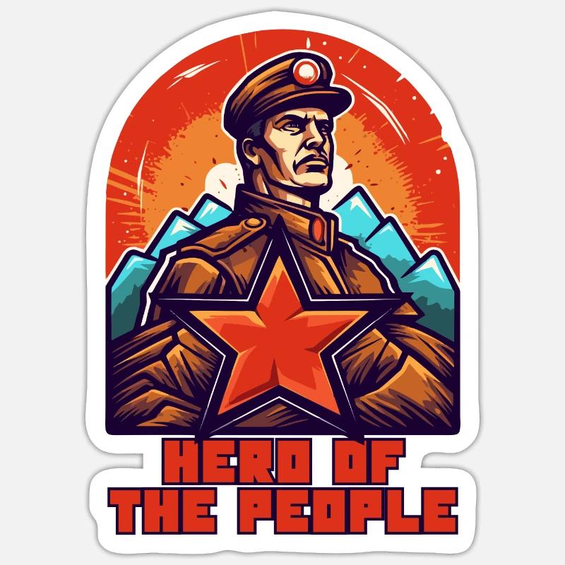 Le héros du peuple Sticker taille S (10 x 10 cm)