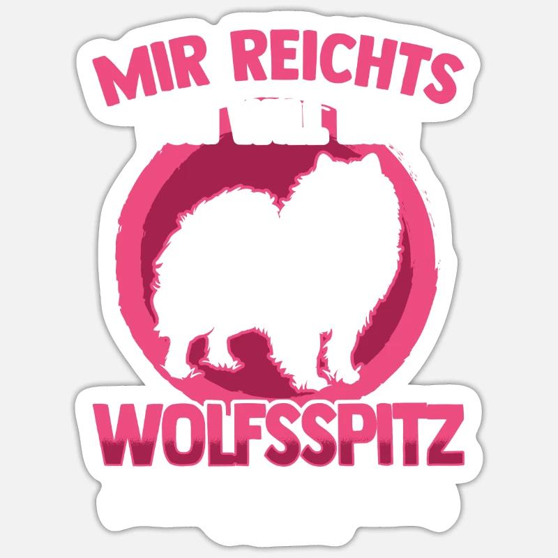 Will ein Wolfsspitz sein Deutscher Spitz Sticker Größe S (10 x 10 cm)