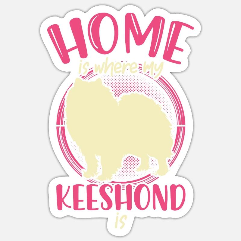 Wolfsspitz is my home German Spitz Sticker size S (10 x 10 cm)