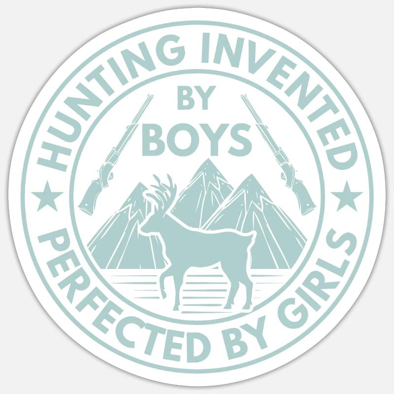 Jagd Von Jungen Wird Von Mädchen Perfektioniert Sticker Größe S (10 x 10 cm)