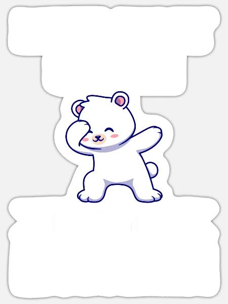 Eisbär Eisbären - Sticker Größe S (10 x 10 cm) - Mattweiß