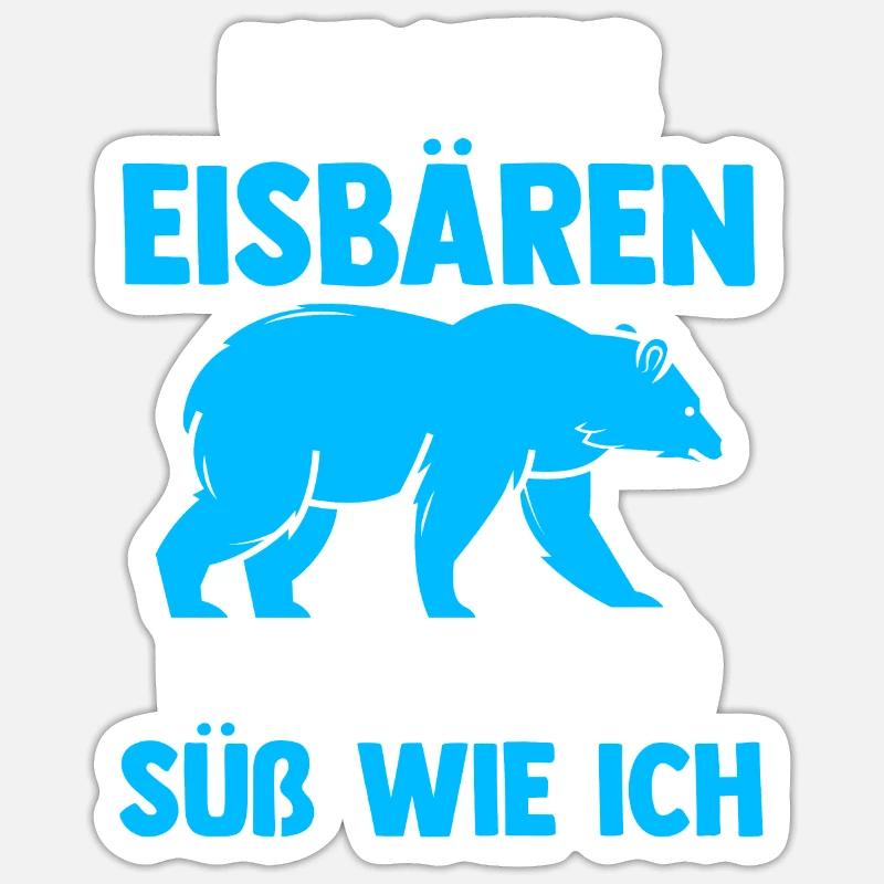 Eisbär Eisbären - Sticker Größe S (10 x 10 cm) - Mattweiß