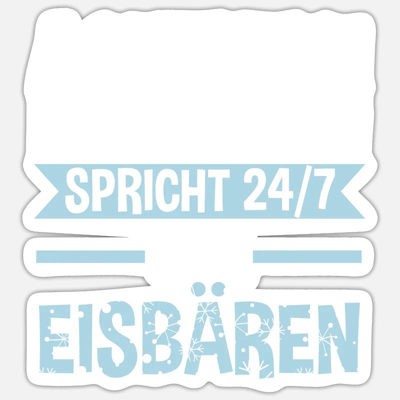 Eisbär Eisbären - Sticker Größe S (10 x 10 cm) - Mattweiß