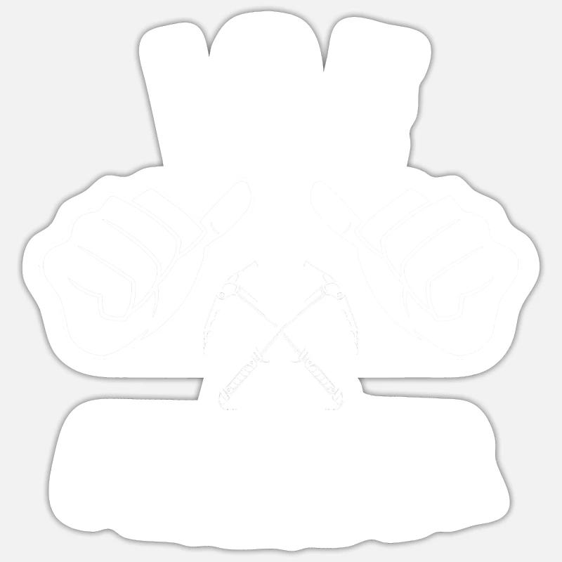 Ice climbers - Sticker size S (10 x 10 cm) - white matte