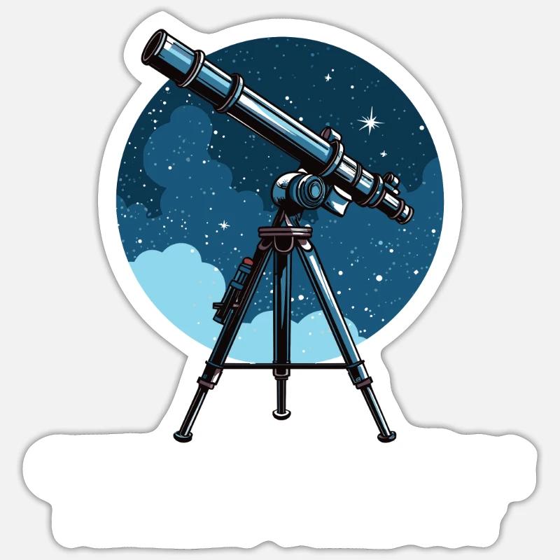Astrophotographie Astronomy Space Camera - Sticker taille S (10 x 10 cm) - blanc mat