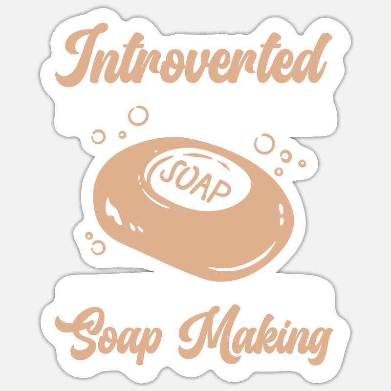 soap soap making soap maker soap boiler Sticker size S (10 x 10 cm)