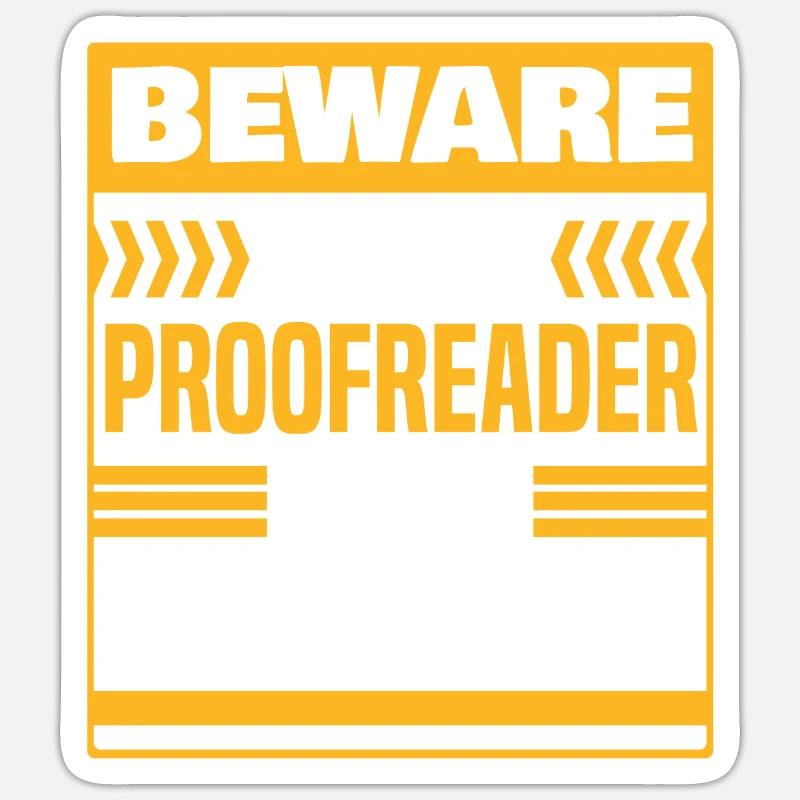 Proofreading Job Spelling Grammar Proofreader Sticker size S (10 x 10 cm)