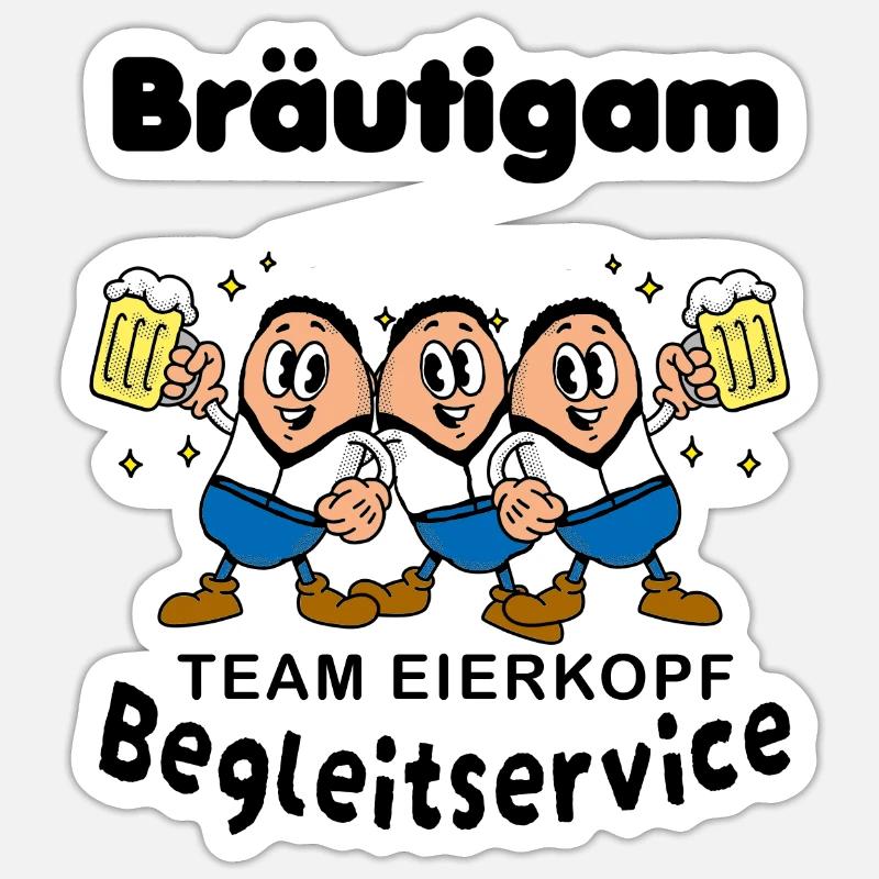 Bäutigam Begleitservice - Sticker Größe S (10 x 10 cm) - Mattweiß