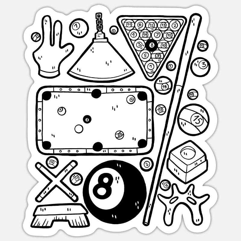 Billard Sticker taille S (10 x 10 cm)