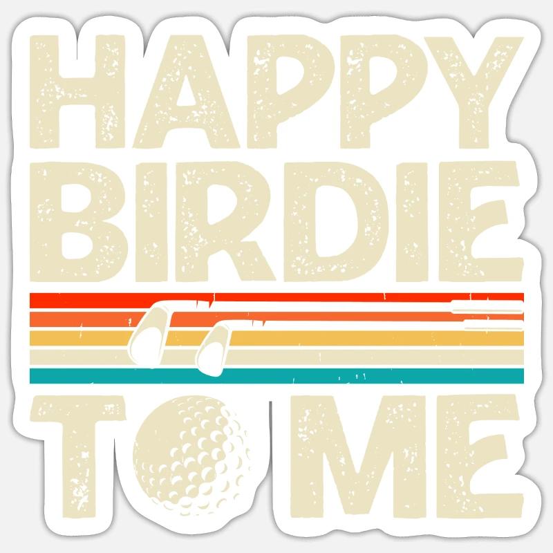 Golf Golfer - Sticker size S (10 x 10 cm) - white matte