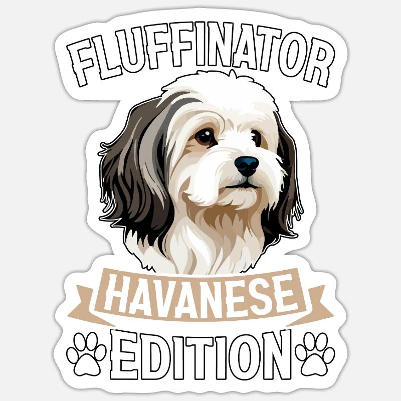 Fluffinator Havanese Edition Sticker Größe S (10 x 10 cm)