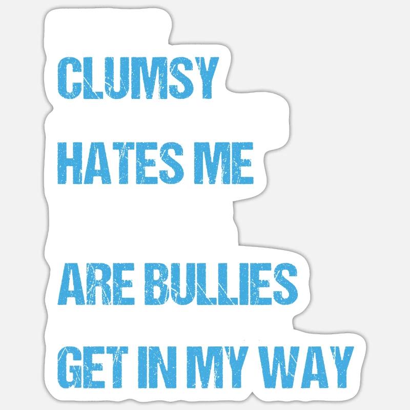 Clumsy Men - Sticker size S (10 x 10 cm) - white matte