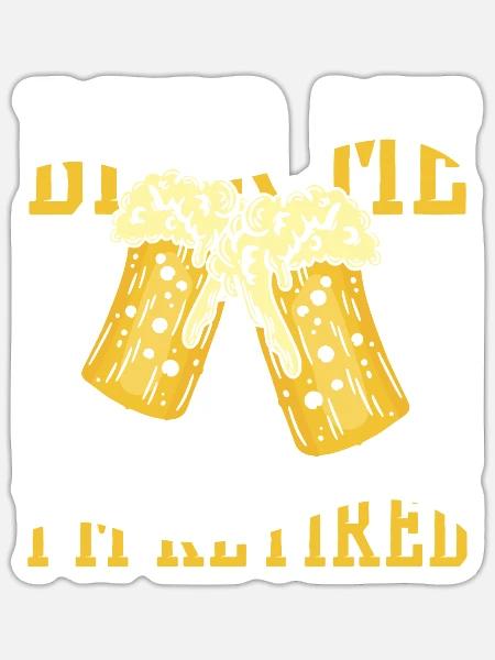 Rentner Rente Bier - Sticker Größe S (10 x 10 cm) - Mattweiß