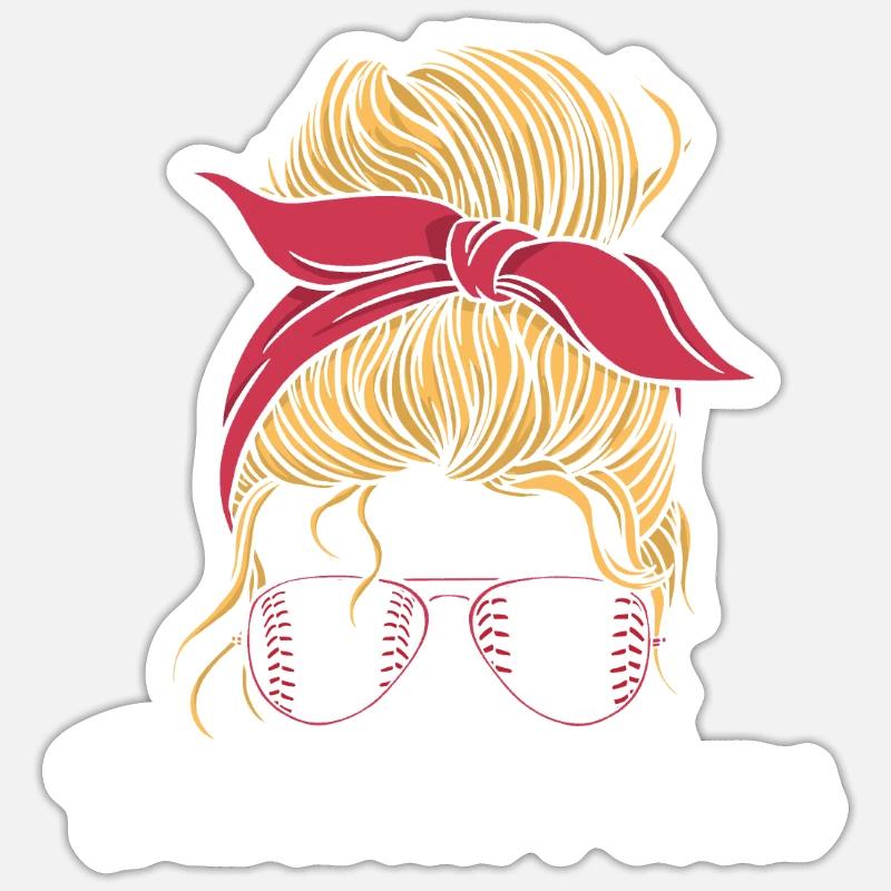 Baseball Mutter Baseball Mom Sticker Größe S (10 x 10 cm)