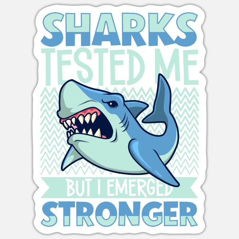 Les requins m’ont testé - attaque de requin Sticker taille S (10 x 10 cm)