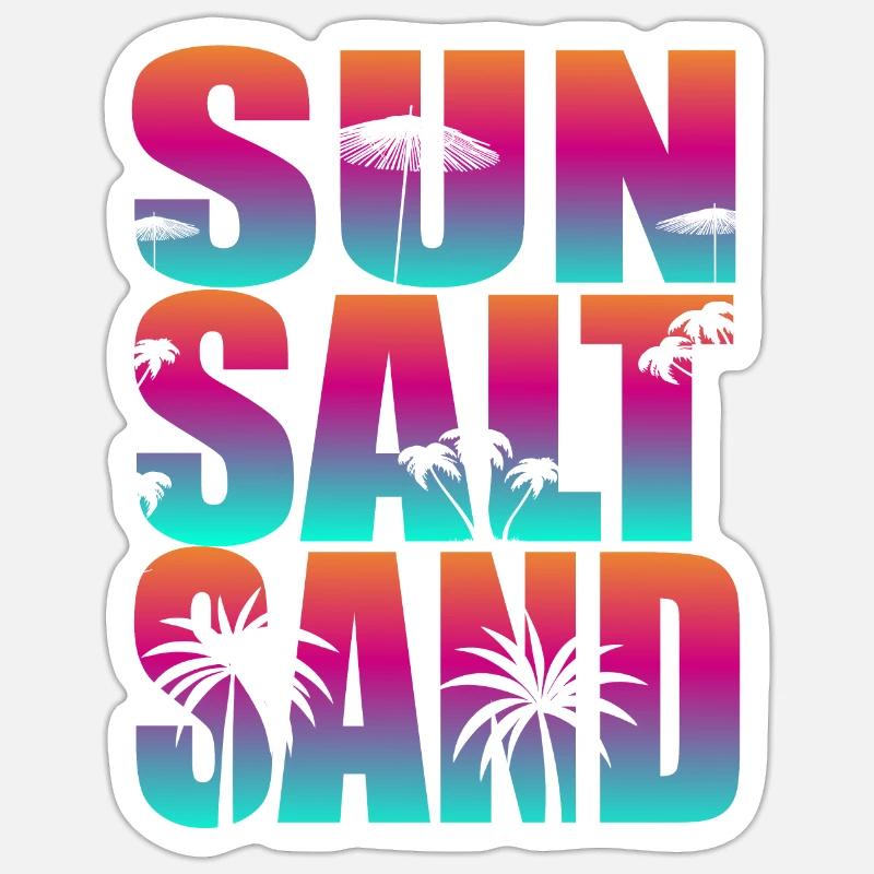 Sel de soleil Sable - Sticker taille S (10 x 10 cm) - blanc mat