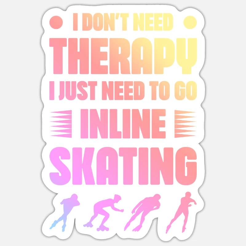 Skate Therapy - Sticker size S (10 x 10 cm) - white matte