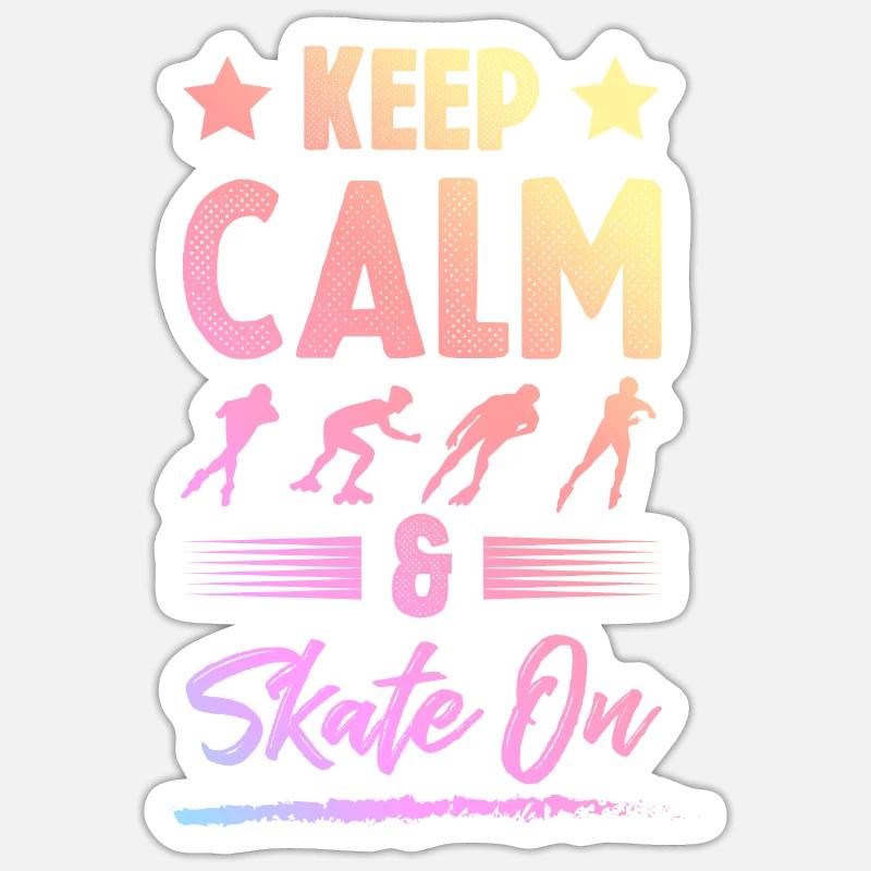 keep calm skate Sticker size S (10 x 10 cm)