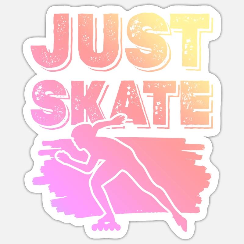 Just skating saying - Sticker size S (10 x 10 cm) - white matte
