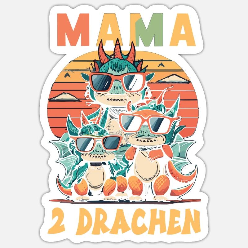 Mama - Sticker Größe S (10 x 10 cm) - Mattweiß