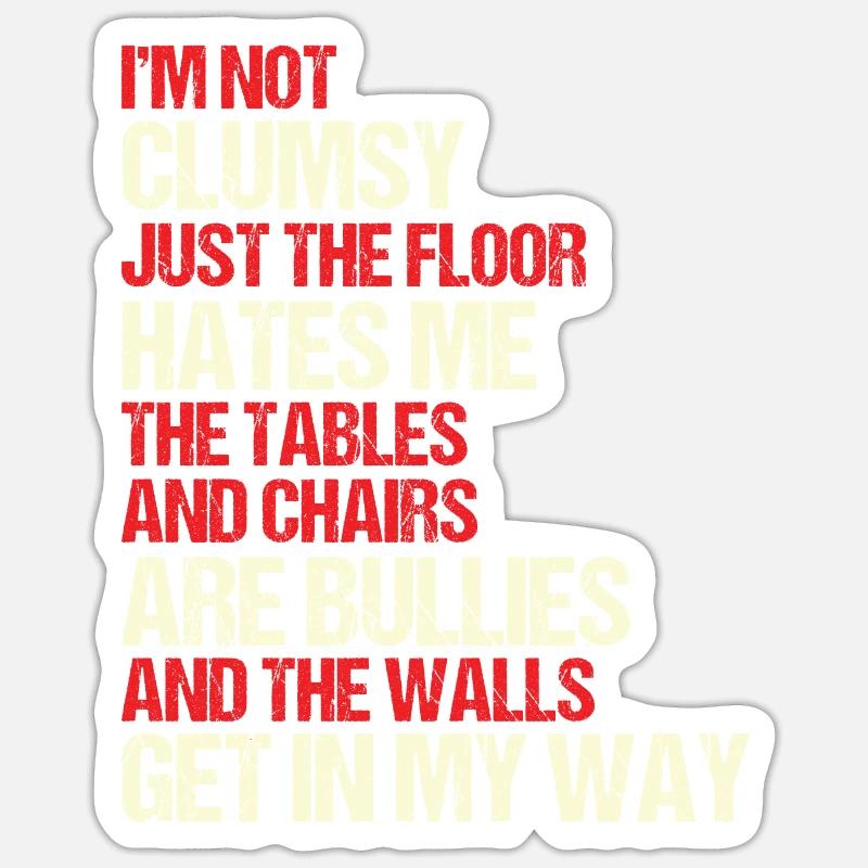 Retro Clumsy Gift Sarcasm Sticker size S (10 x 10 cm)