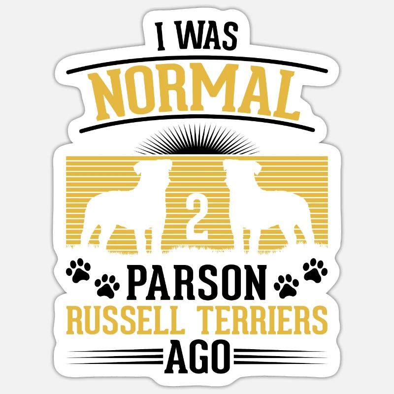Parson Russell Terrier Geschenk - Sticker Größe S (10 x 10 cm) - Mattweiß