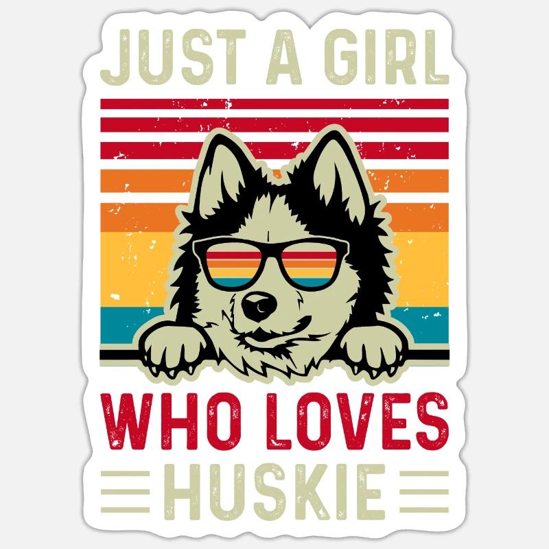 Husky - Sticker size S (10 x 10 cm) - white matte