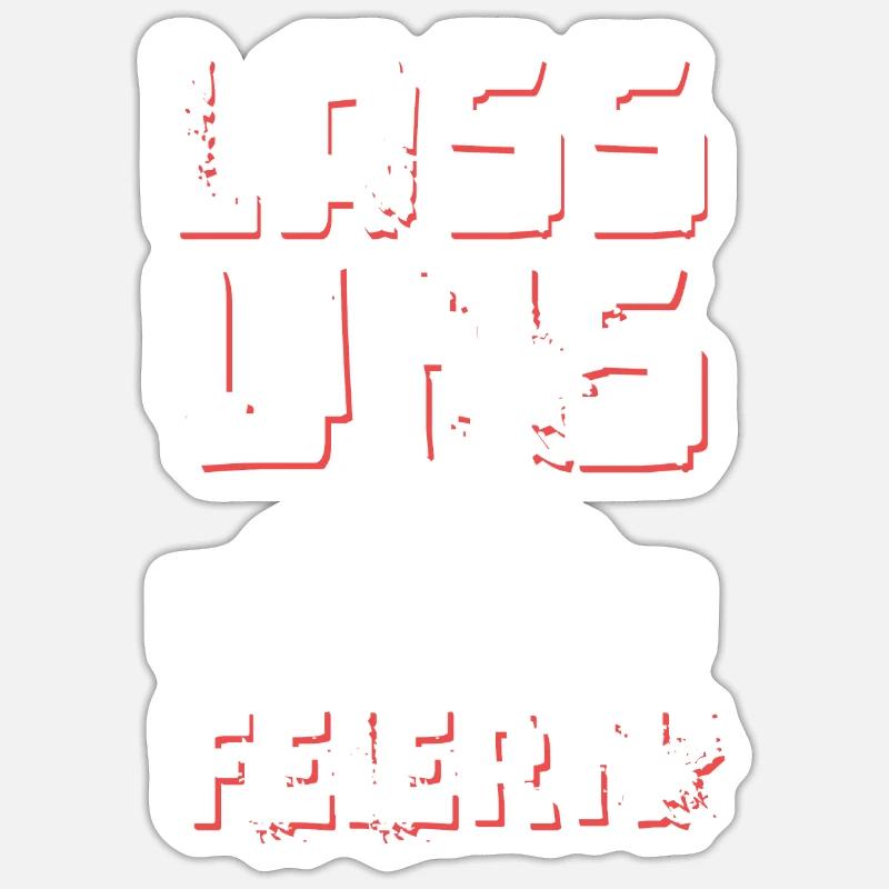 bier feiern - Sticker Größe S (10 x 10 cm) - Mattweiß