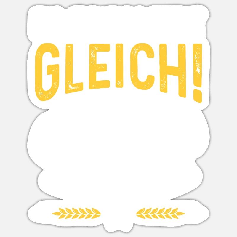 bier lustiger spruch - Sticker Größe S (10 x 10 cm) - Mattweiß