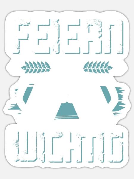 feiern bier - Sticker Größe S (10 x 10 cm) - Mattweiß