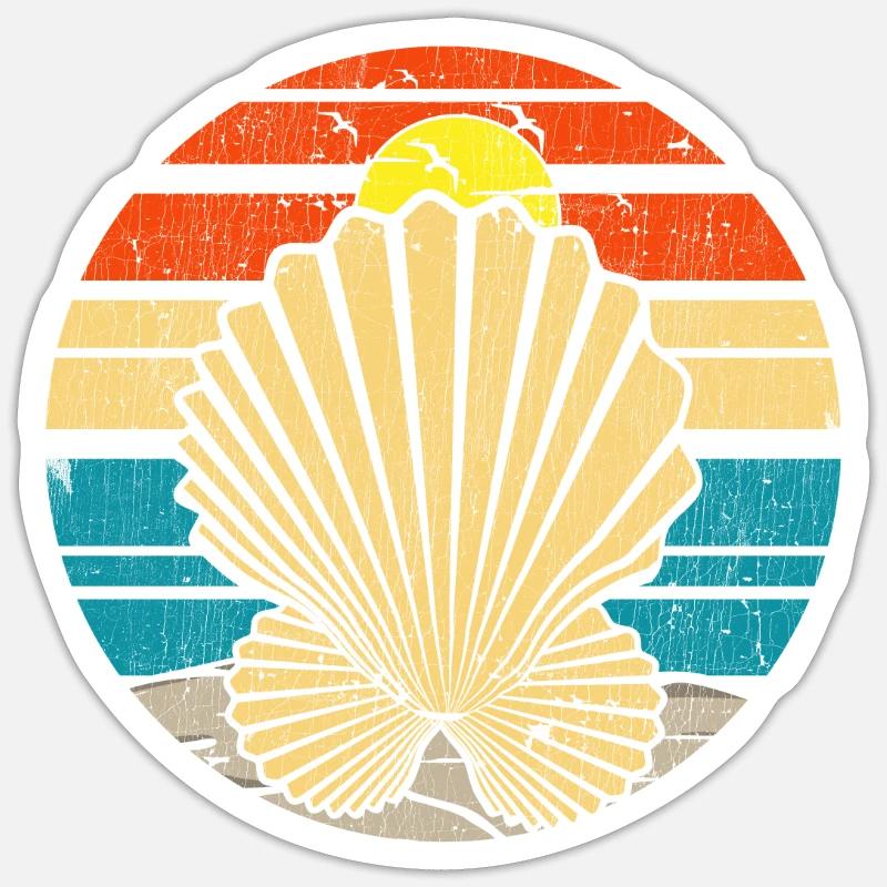 Coque rétro - Sticker taille S (10 x 10 cm) - blanc mat