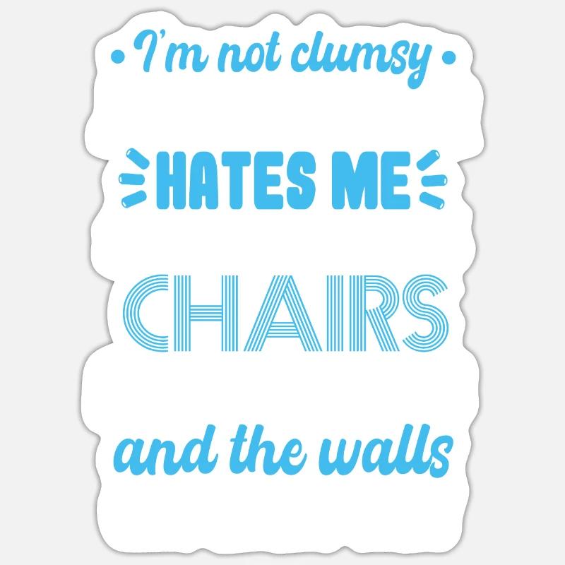 Im not clumsy - Sticker size S (10 x 10 cm) - white matte
