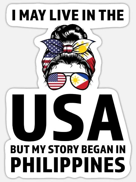 Philippinisch Filipino Philippinisches Geschenk - Sticker Größe S (10 x 10 cm) - Mattweiß